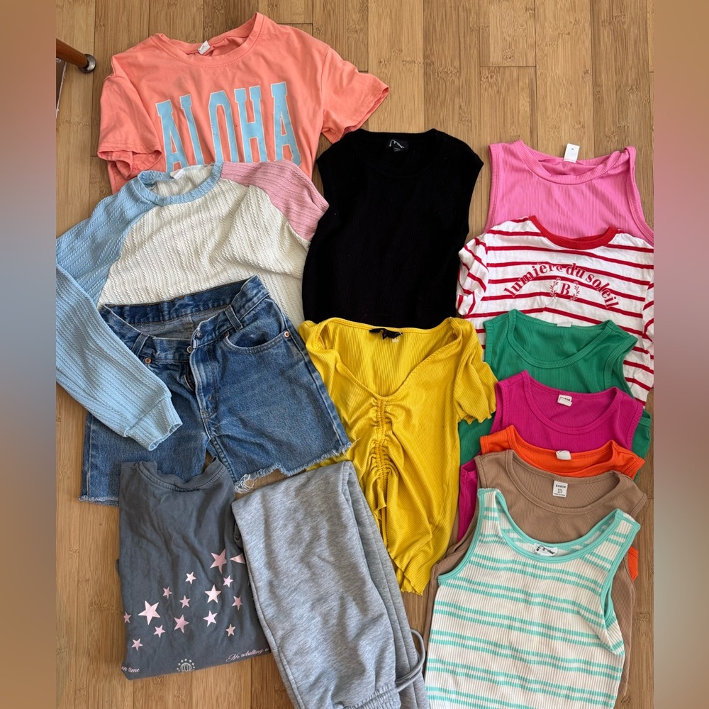 Bundle of Assorted Tops and Bottoms size 10-12
